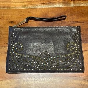 ✨ Michael Kors Gold Studded Leather Wristlet ✨